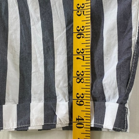 Urban Outfitters Grey/White Striped Pants Women’s 4 Tapered Ankle Trouser Beach - Picture 4 of 8